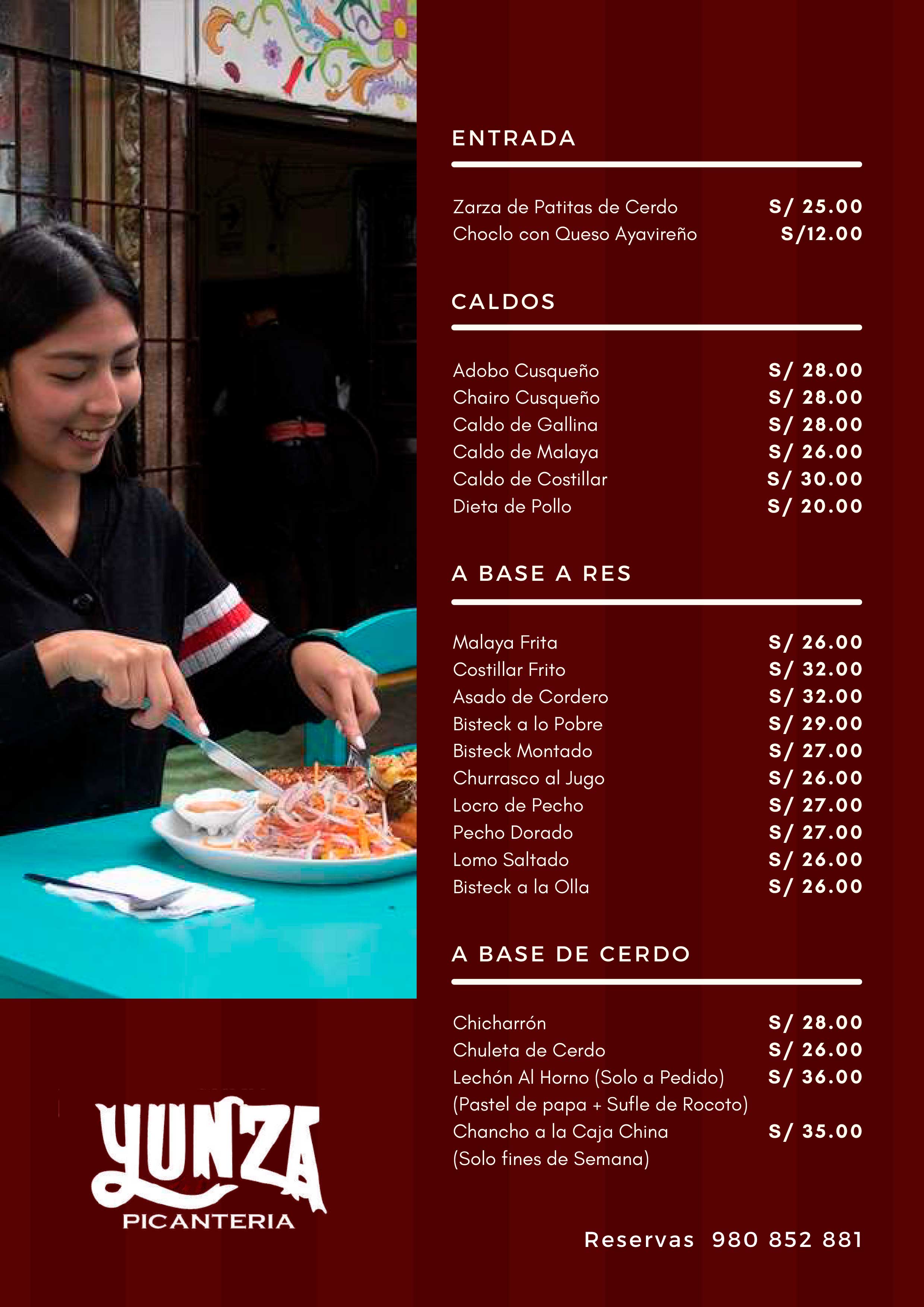 CARTA YUNZA AM PICANTERIA - 2